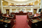Senate Chamber Inside State Capitol of Idaho in Boise
